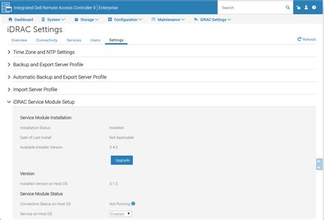 Support for Dell iDRAC Service Module .